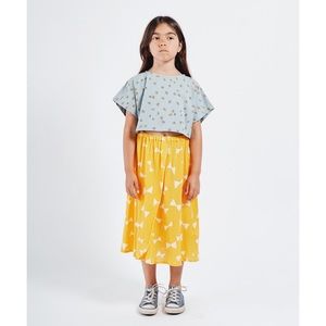 New Bobo chooses Spectra yellow bow wrap girls midi skirt Size 4/5
